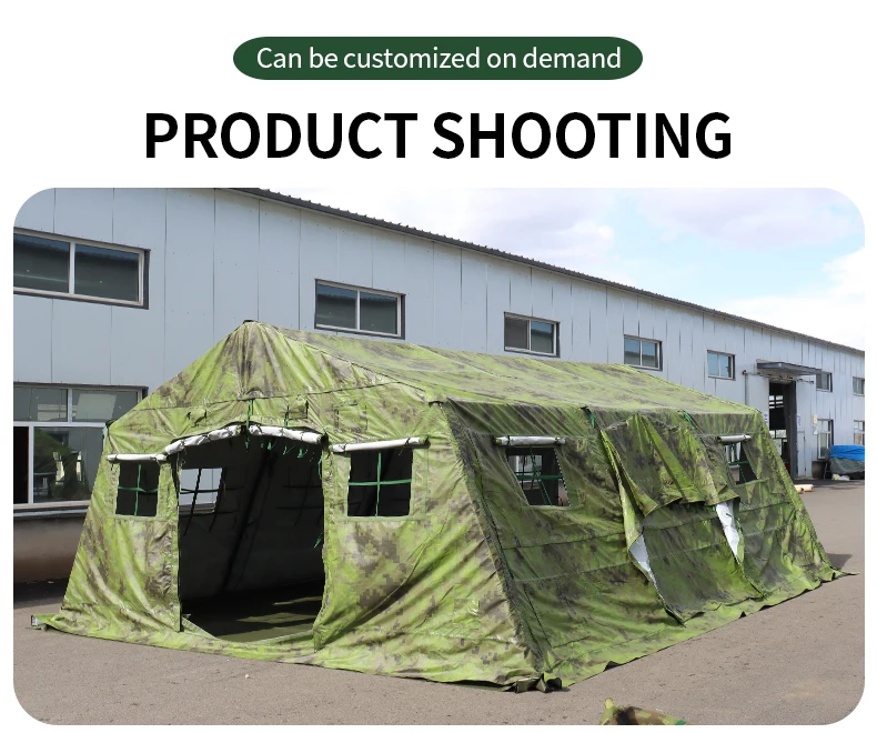 Whole Sale Heavy duty canvas tent green color big space Large Waterproof Bracket Tent Outdoor Camping Quality Camouflage  Tent