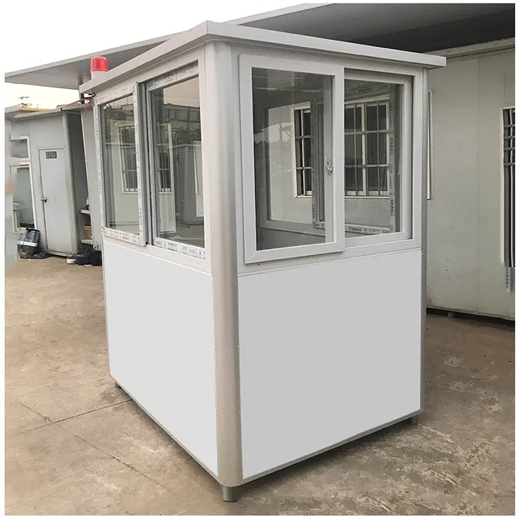 High Quality Outdoor Porta bleguard room Sandwich Panel Security Sentry Kiosk Guard Booth Ticket Kiosk
