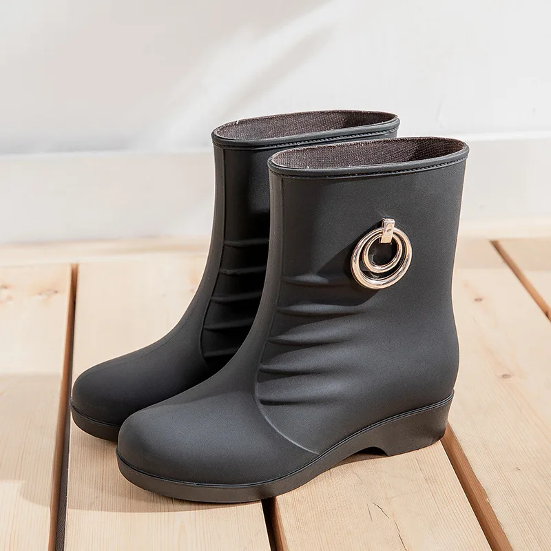 New Product Ideas 2023 Non Slip Waterproof Rain Boots Short Tube Rain Boots Women Shoes Waterproof