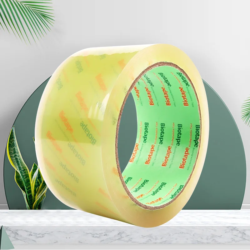 Hot Sale Eco Tape Biodegradable Cellophane Clear High Temperature No plastic Carton Packaging Tape