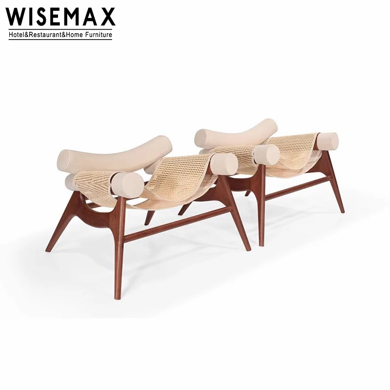 WISEMAX мебель современный гостиничный лобби стиль отдыха кафе Акцент стул из массива дерева кожаный диван для дома гостиная