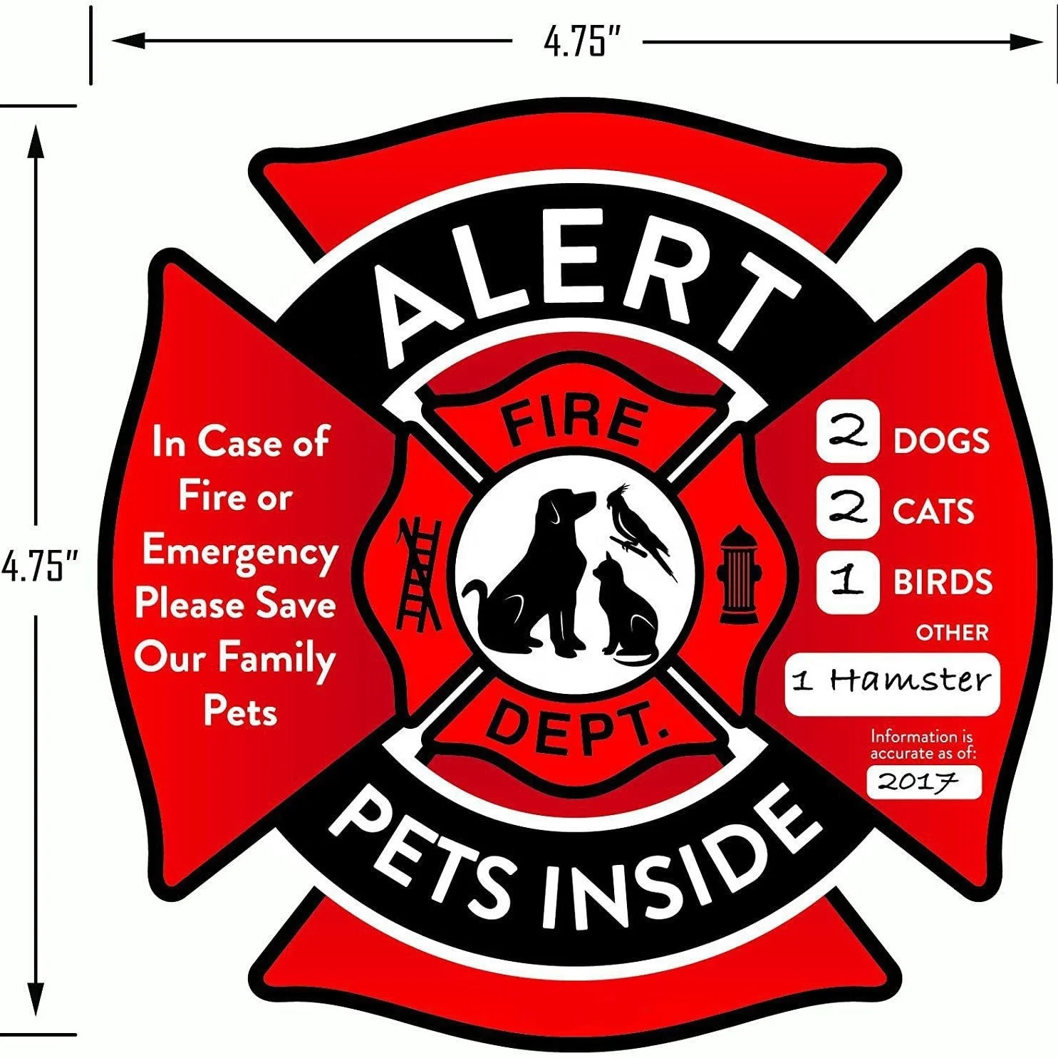 Pet Alert Stickers Pets Inside Fire Rescue Stickers Save Our Pets Finder Emergency Rescue Sign Window Stickers