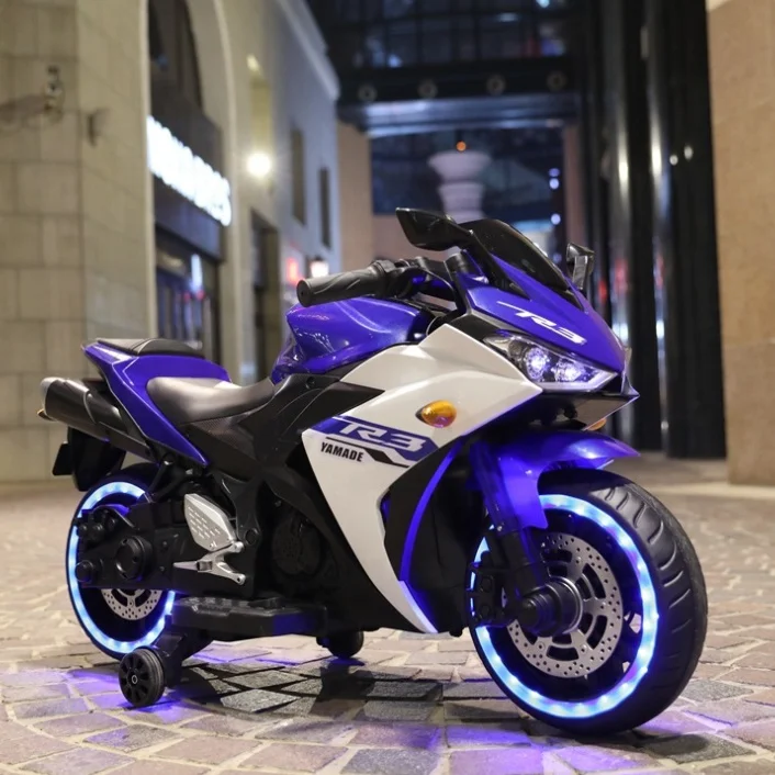 Wholesale kids ride on racing motorcycle 12V electric car