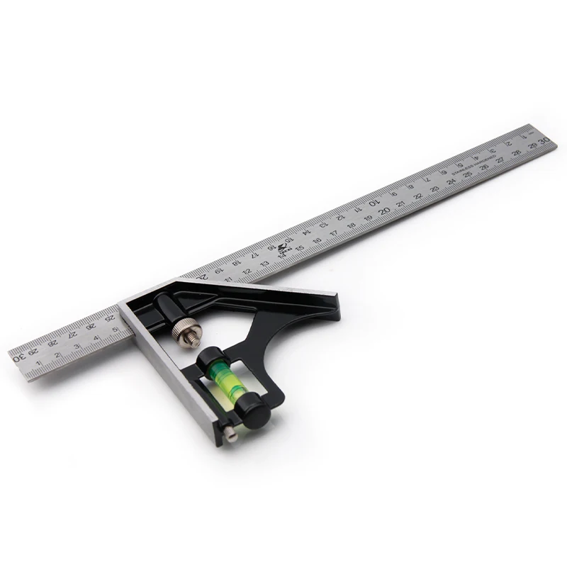 KAFUWELL RC8300A 300mm Stainless Steel Combined Movable Square Horizontal Movement 45 Degree Right Angle Square