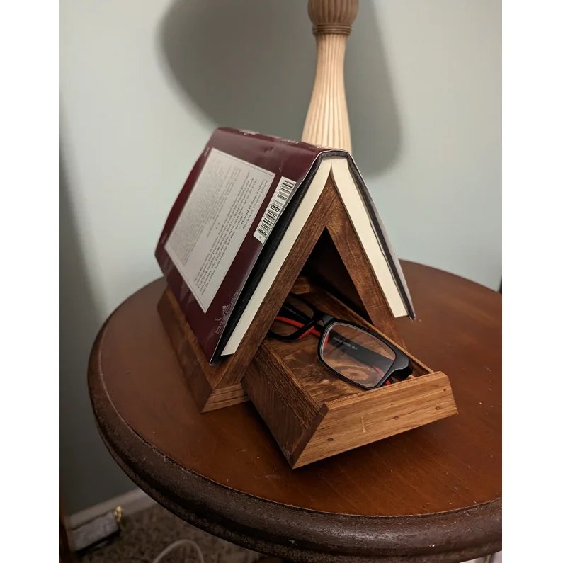 Farmhouse decor rustic creative housewarming christmas birthday gift Nightstand page mark wooden book place holder