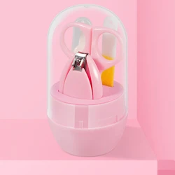 4 In 1 Baby Nail Clippers Scissors File Tweezers Manicure Pedicure Kit Baby Nail Care Grinder Tool Kit Set