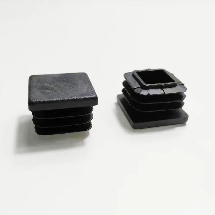 Longsan plastic factory supply 20x20mm Square Black Fittings Plastic Pipe Plug