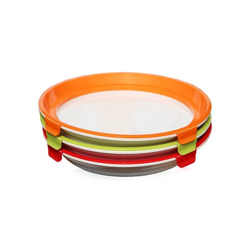 
Creative Stackable Kitchen Ware Plastic Fresh Keeping Food Preservation Tray 