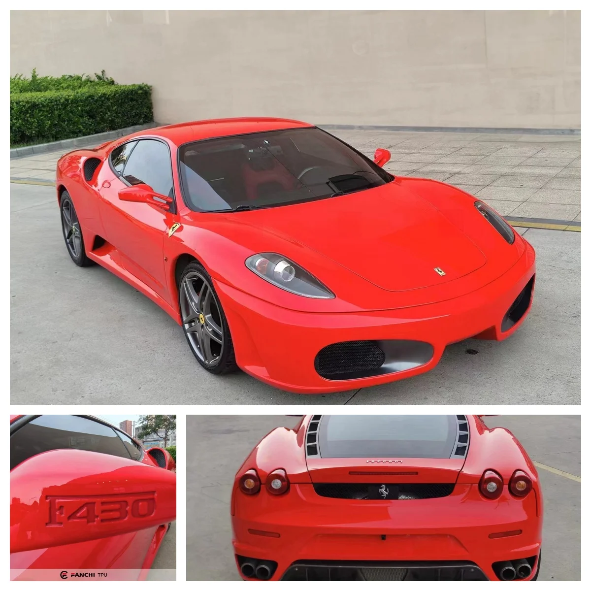 gloss metallic vampire red car stickers wrap vinyl nardo color red self healing tpu PPF film vinyl wraps