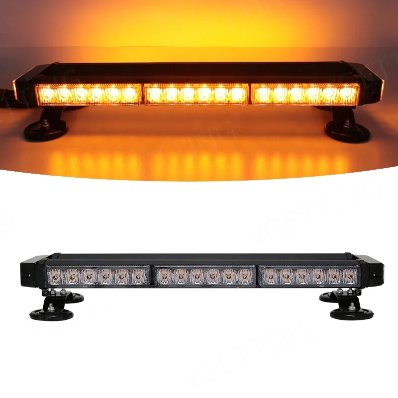 Car Roof Surrounding Traffic Emergency Flashing 42Led Lamp Amber+White Magnetic Warning Strobe Light For Truck Taxi Universal