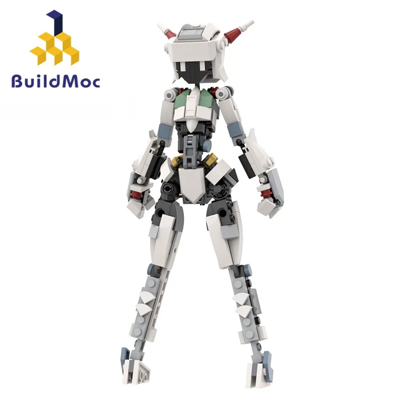 BuildMoc Creative Design Humanoid Mech Girl Toy Robot Toy Gift Building Blocks