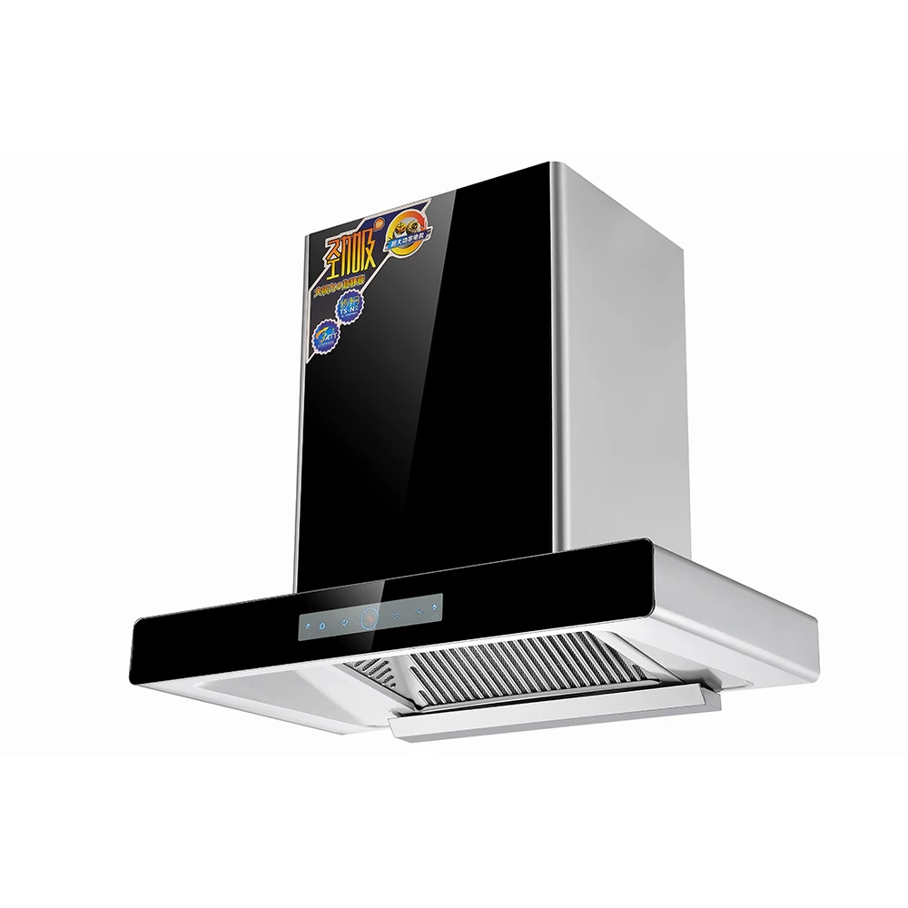 Best Selling Touch Screen Kitchen Electric Modern Stylish Extractor T Shape Range Hood