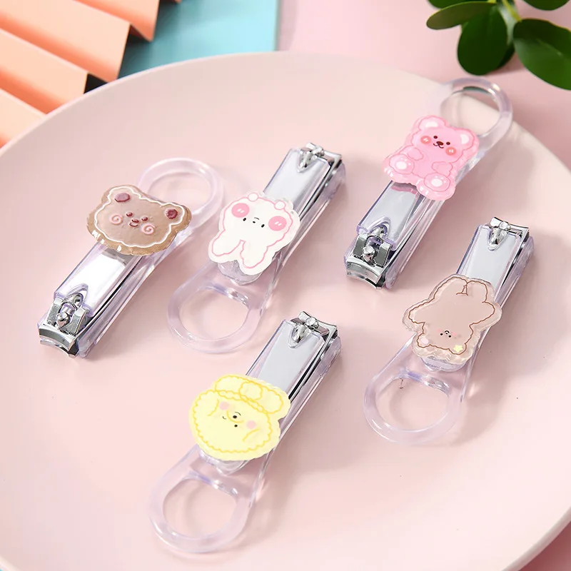 wholesale stainless steel nail cutter cute carton nail clipper manicure tools for kids and baby