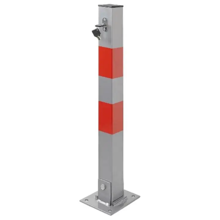 Square Metal Car Parking Space Lock Bollard Fold Down Car Parking Barrier Post