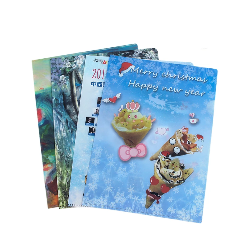 Hengyao High Quality PP L Shape Folder Wholesale Promotion Printed Plastic Document Storage