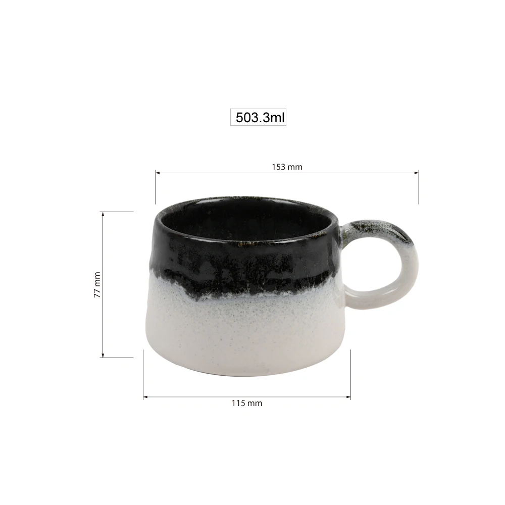 New creative reactive glaze coffee mug round 18 oz breakfast cereal cup coffee mugs in bulk tea cups for restaurants
