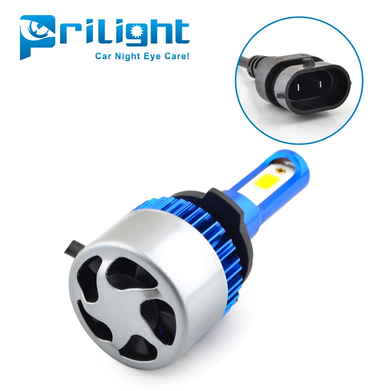 Auto parts P2 LED COB Chip LED head light with fan H1 H3 H7 H11 H13 880 9005 9006 9007 H4 8000lm led headlight bulb H4