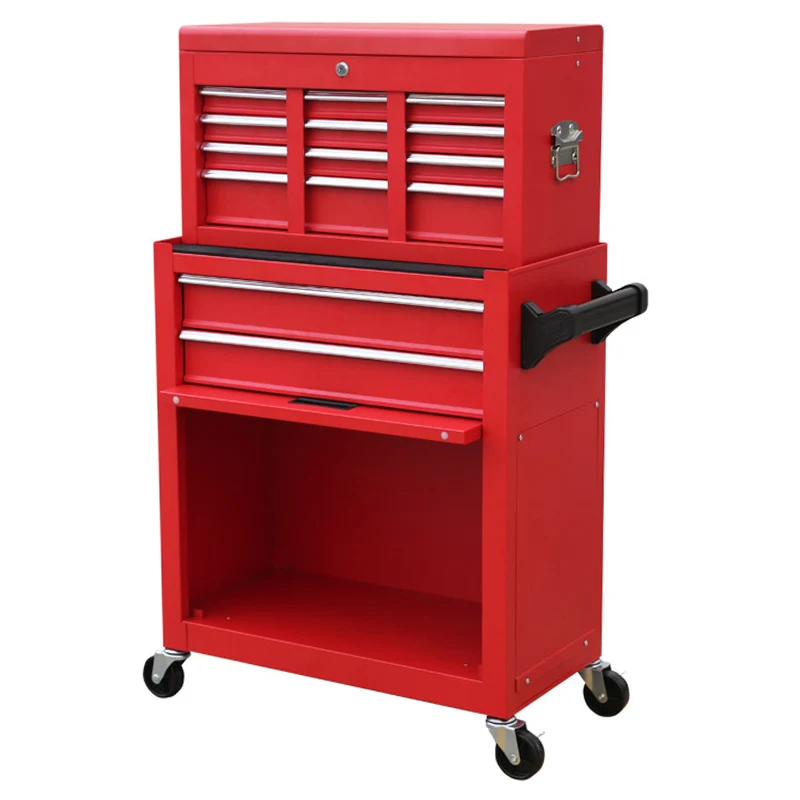 Metal Tool Cabinet Workshop Professional Steel Tool Chest Tool Storage Cabinets Set With Drawers