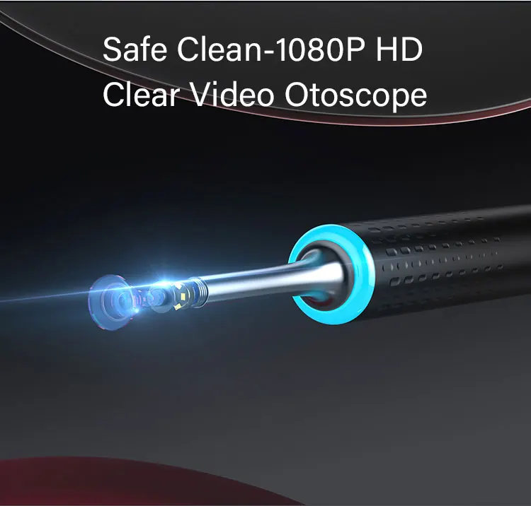 [US Only Limited Promotion][White] P30 smart visual ear wax removal cleaner set with HD waterproof camera kit with a free gift