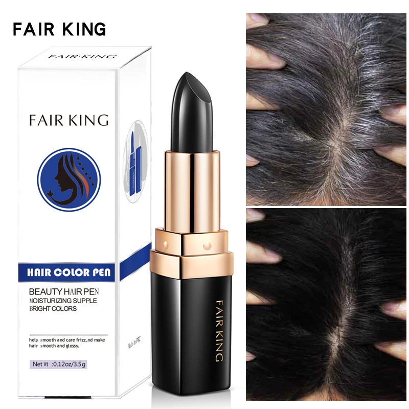 FAIR KING Natural Black Brown Hair Color Dye Pen Stick