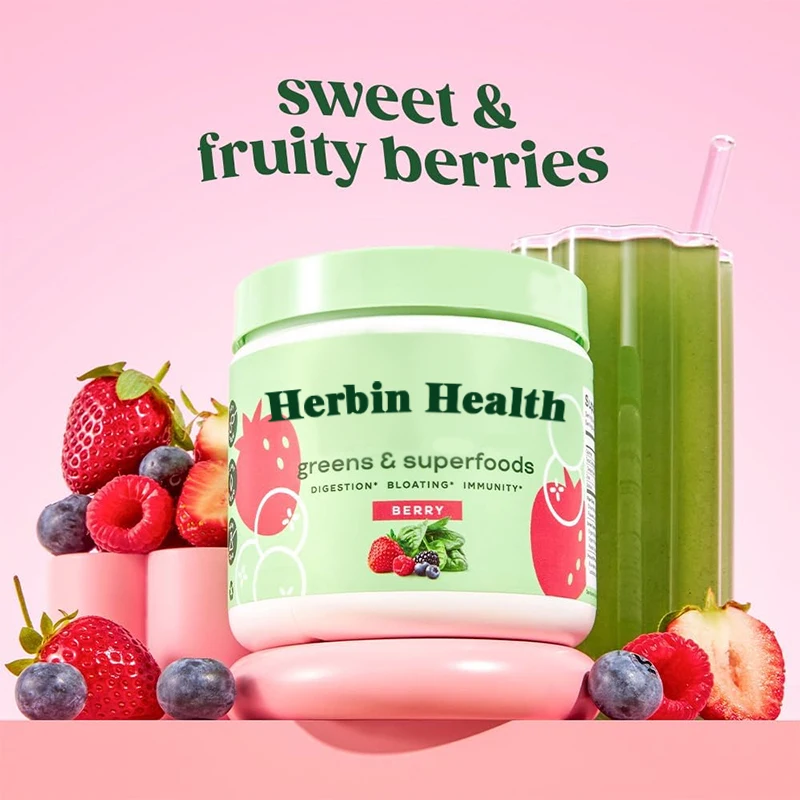 OEM ODM Greens Super Vegetable Foods Powder Packets for Health Greens Powder Digestive Enzymes Probiotics Spirulina Chlorella