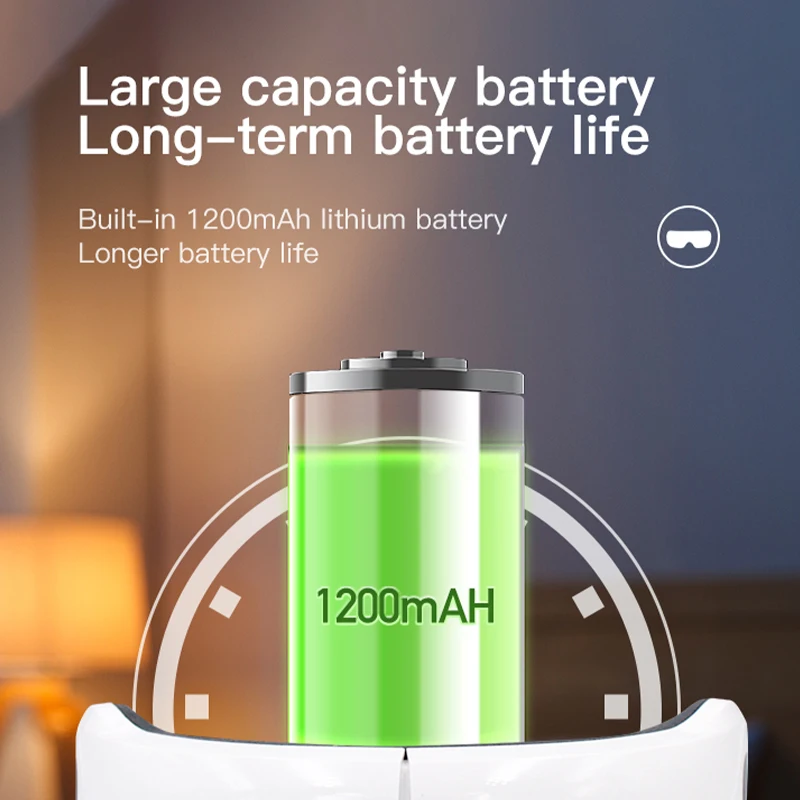 Smart Airbag Vibration Eye Care Compress Bluetooth Eye Massage Relax Migraines Relief Improve Sleep Eye Massager With Heat