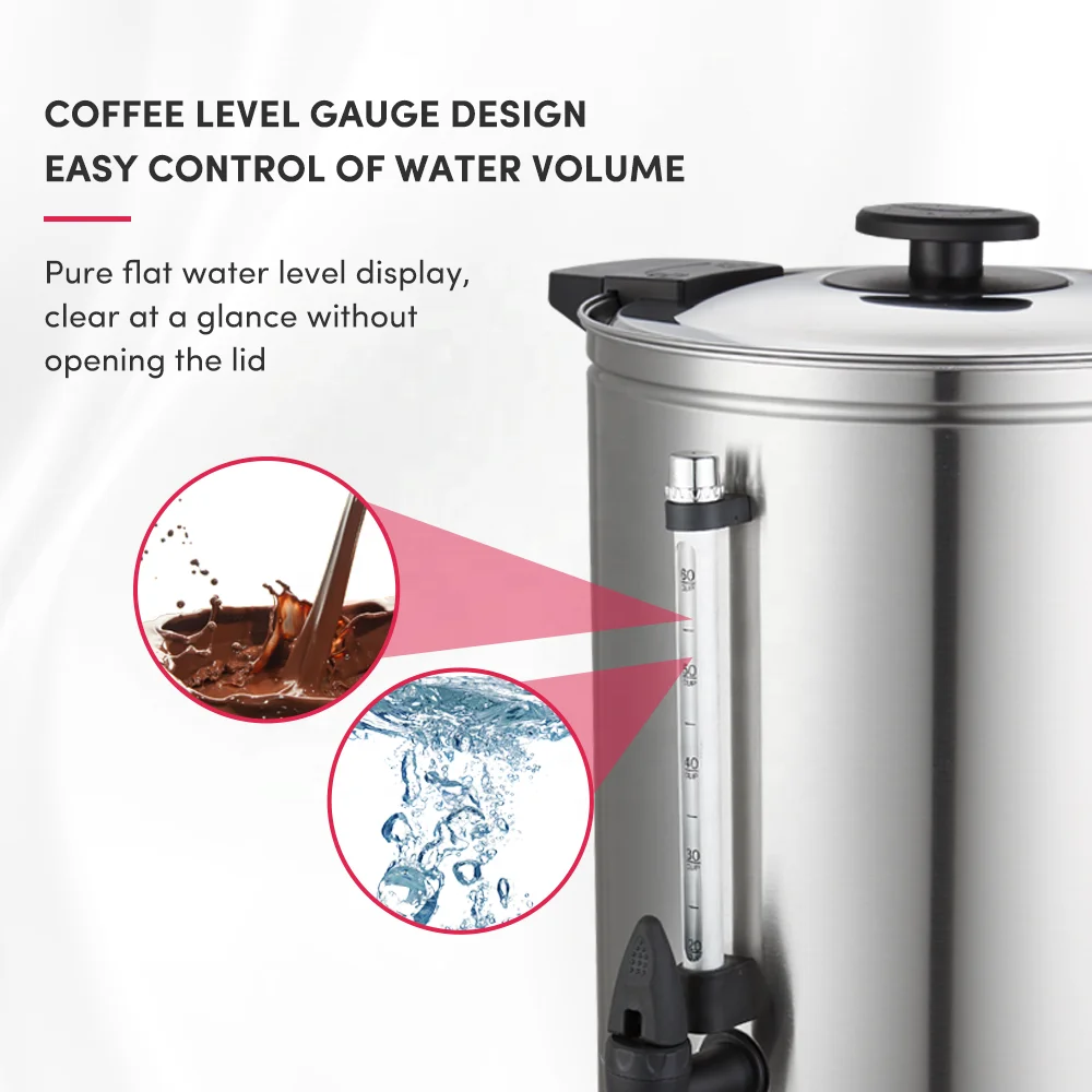 6 10 15 20 25 30L Electric Water Boiler Commercial Electric Kettle Stainless Steel kitchen appliance heater Commercial equipment