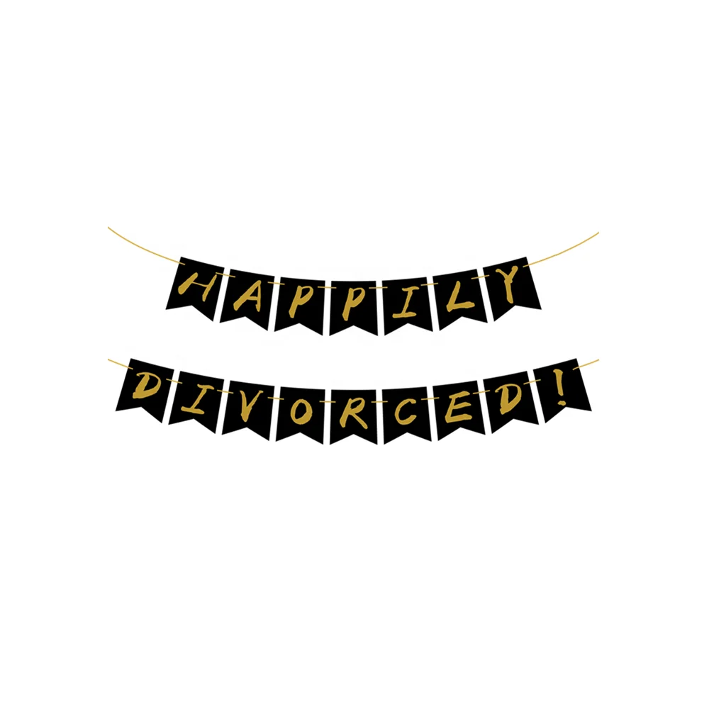 Happily Divorced Banner Divorced Party Decorations Divorce Theme Decor