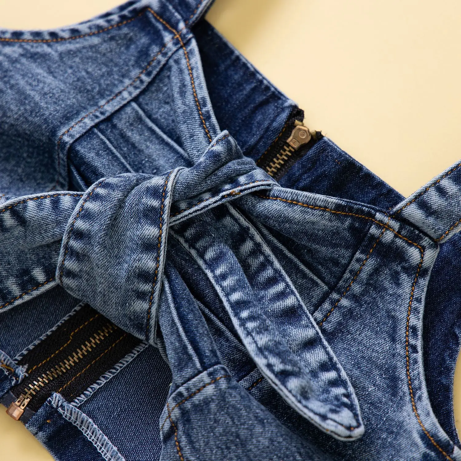 kid hip pop jeans skirt set Korean fashion two piece of taddle shorts suit soft Breathable Girls set kids solid dress