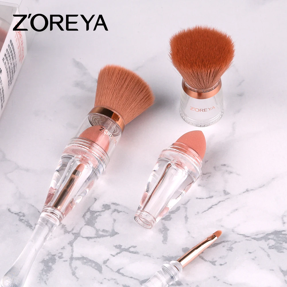 ZOREYA 3 в 1 уникальная Кисть для макияжа/небольшой минимальный заказ Oem запатентованные кисти