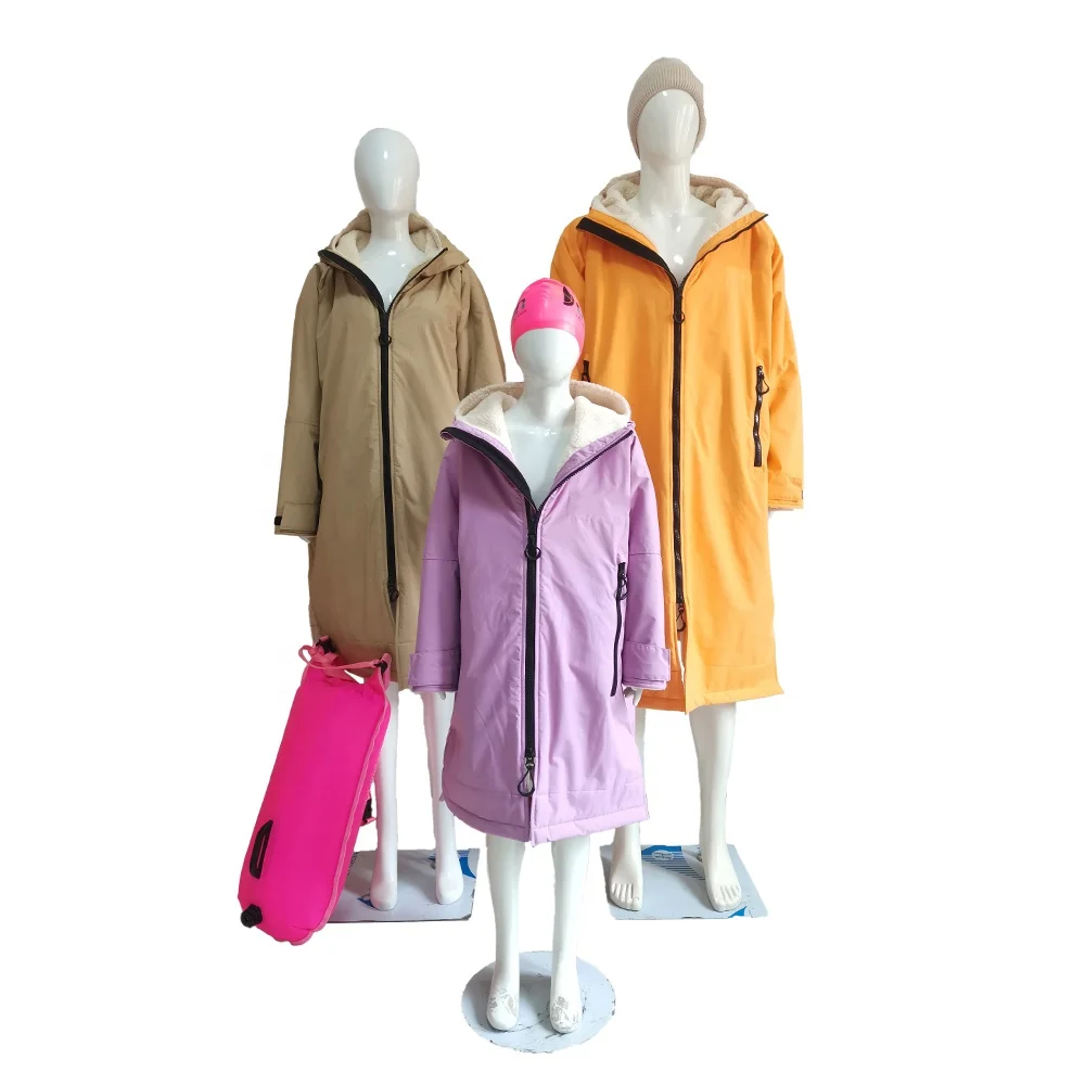 Factory Custom Winter Windproof Drying Robe Waterproof Surfing Swimming Changing Robe Poncho