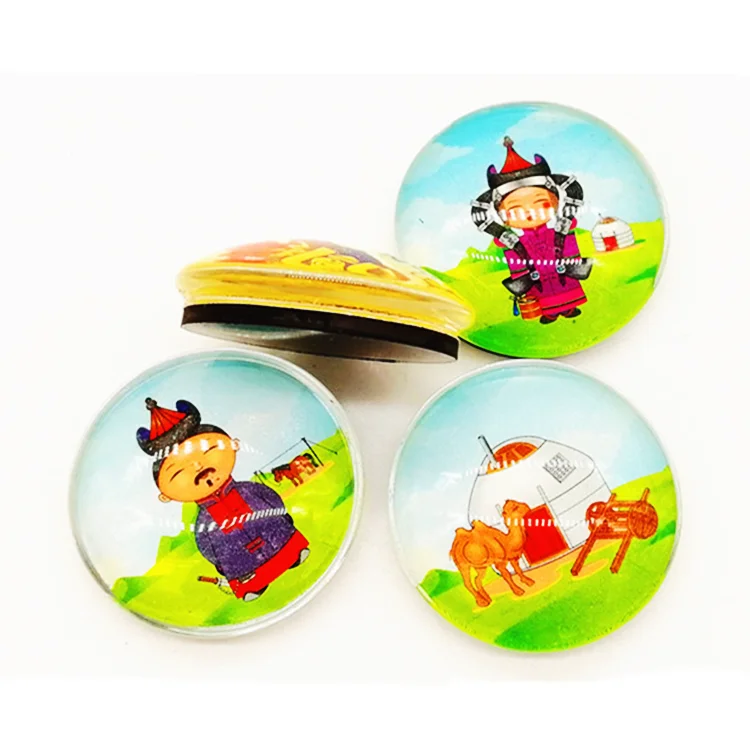 Souvenir Fridge Magnet, Magnet Fridge Magnets for Fridge Custom Glass Round Glass Metal Medium Bubble Magnet, 3D Christmas