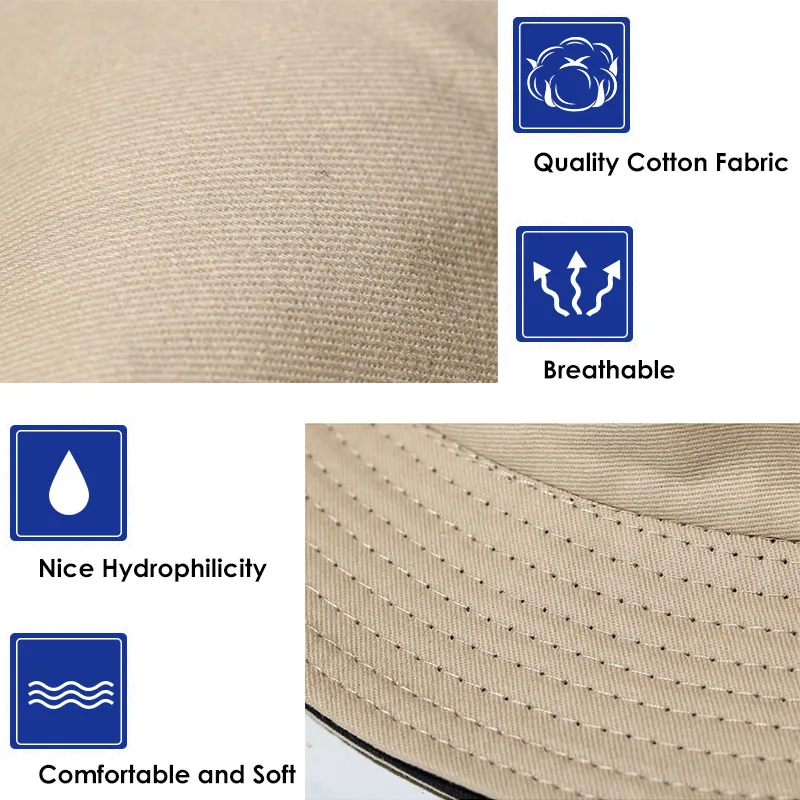 Hot selling wholesale plain cotton bucket hat custom embroidery logo reversible bucket hat for women men