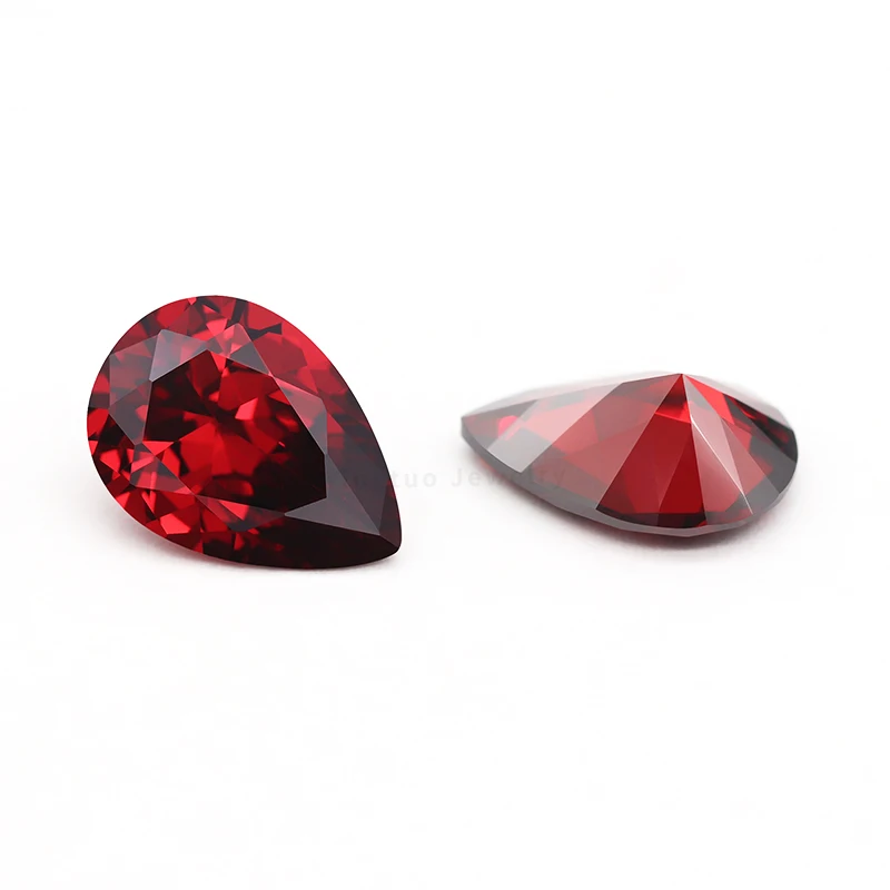 Gems Synthetic Pear Cut Stone Cubic Zirconia Top Quality 5a Cz Gemstone Garnet Synthetic Zircon Stone