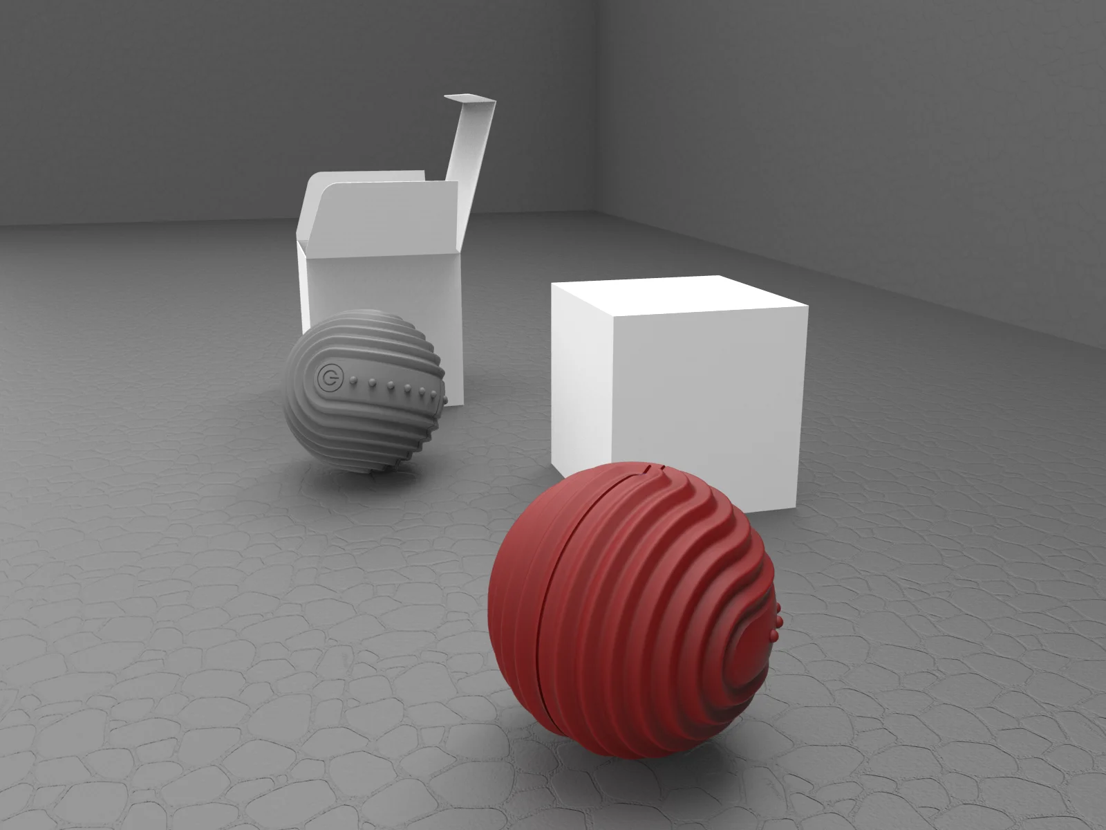 Washable Negative Ion Vibration Massages Ball for Muscle Recovery(Red) 503