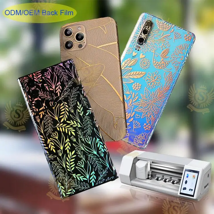 2023 3D цветные наклейки на заднюю панель телефона, машина для принтера, машина для резки наклеек на заднюю пленку