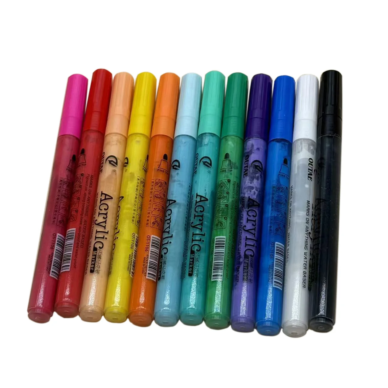Hot selling colors customized DIY craft water based acrylic paint markers pen for art painting