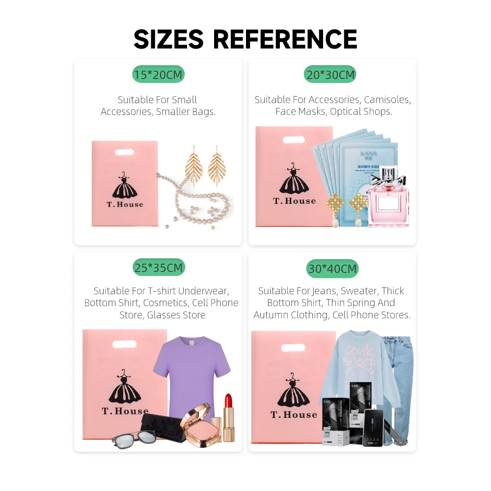 Retail Shopping Bags Custom Size Ldpe Die Cut Handle Plastic Biodegradable Plastic Shopping Bag