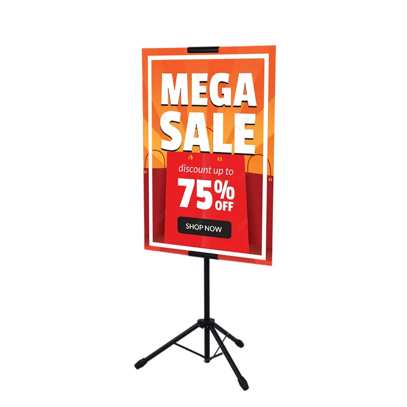 Hot Sale Sign Stand Retractable Poster Board Stand Double-Sided Banner Holder For Display
