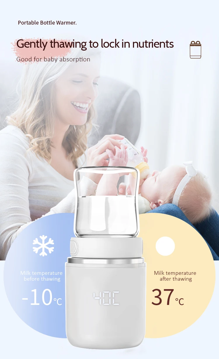 Mini Portable Bottle Warmers Heater Waterproof Baby Milk Powder Formula Makers Termos Heating Baby Bottle Warmer