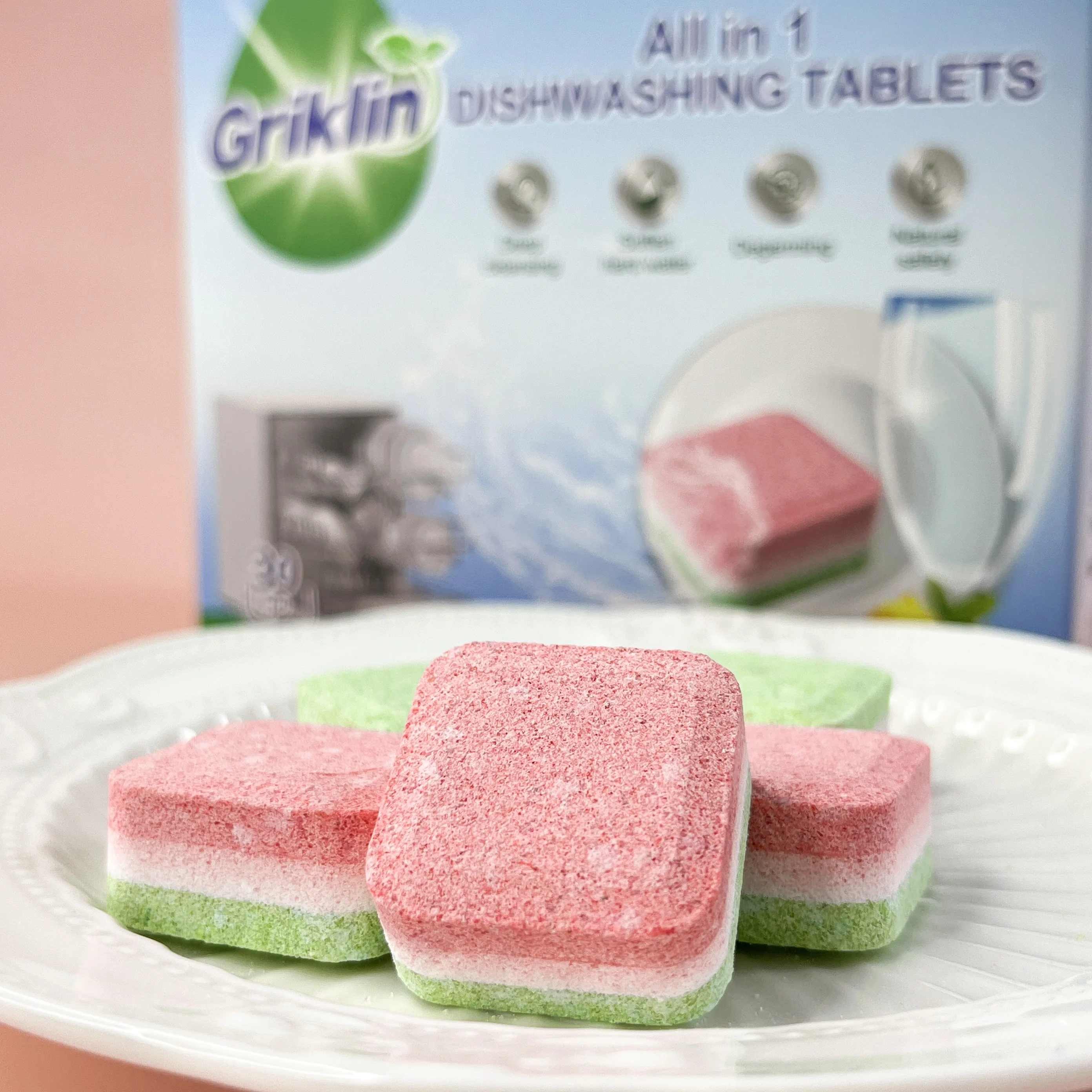 Natural Eco-friendly Fragrance Free Dishwasher Detergent tablets Biodegradable Dishwashing Detergent tablets