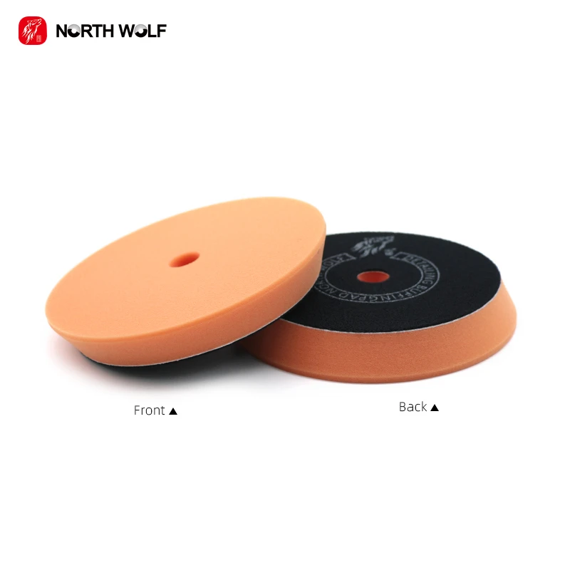 North Wolf 6 Inch Belve Car Polishing Pad Auto Detailing Pad Pro Orange Car Detailing Pad