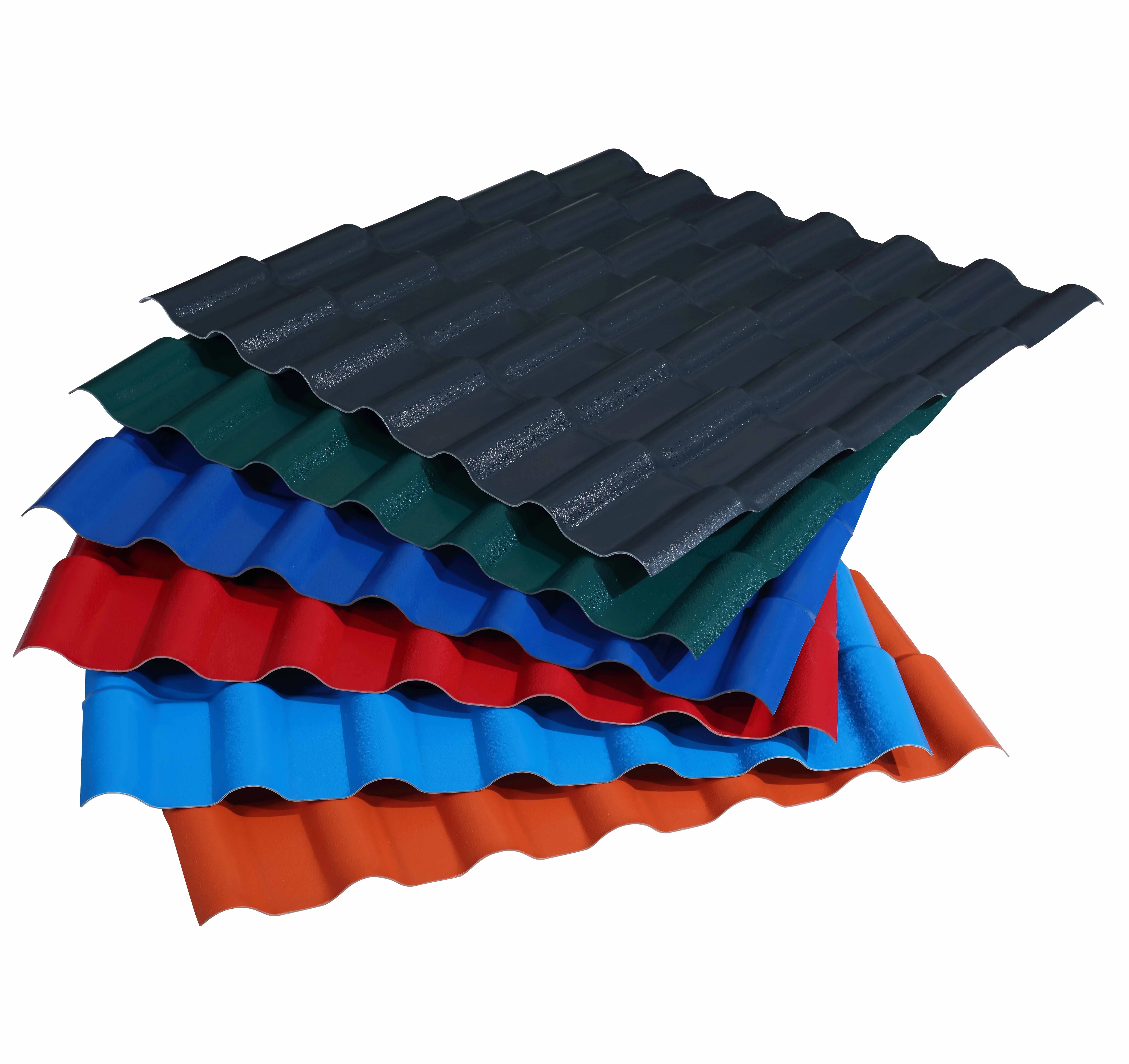 Customized Style Modern Color Design Origin Type Building Materials Synthetic ASA PVC Corrugated Roof Tiles