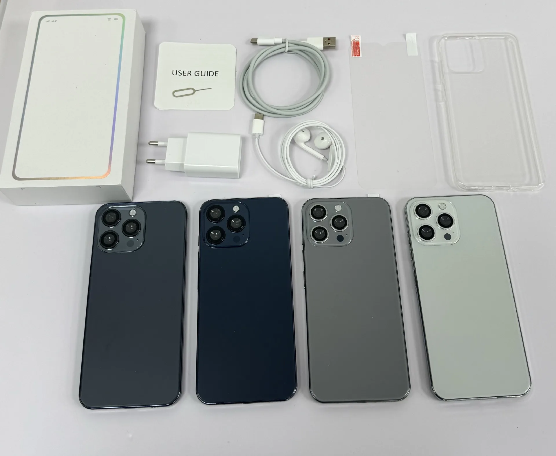 Полный экран для 15 Pro Max 256 ГБ оригинальный смартфон 5G разблокированный сотовый телефон 6 8 дюймов оригинальные смартфоны на заказ