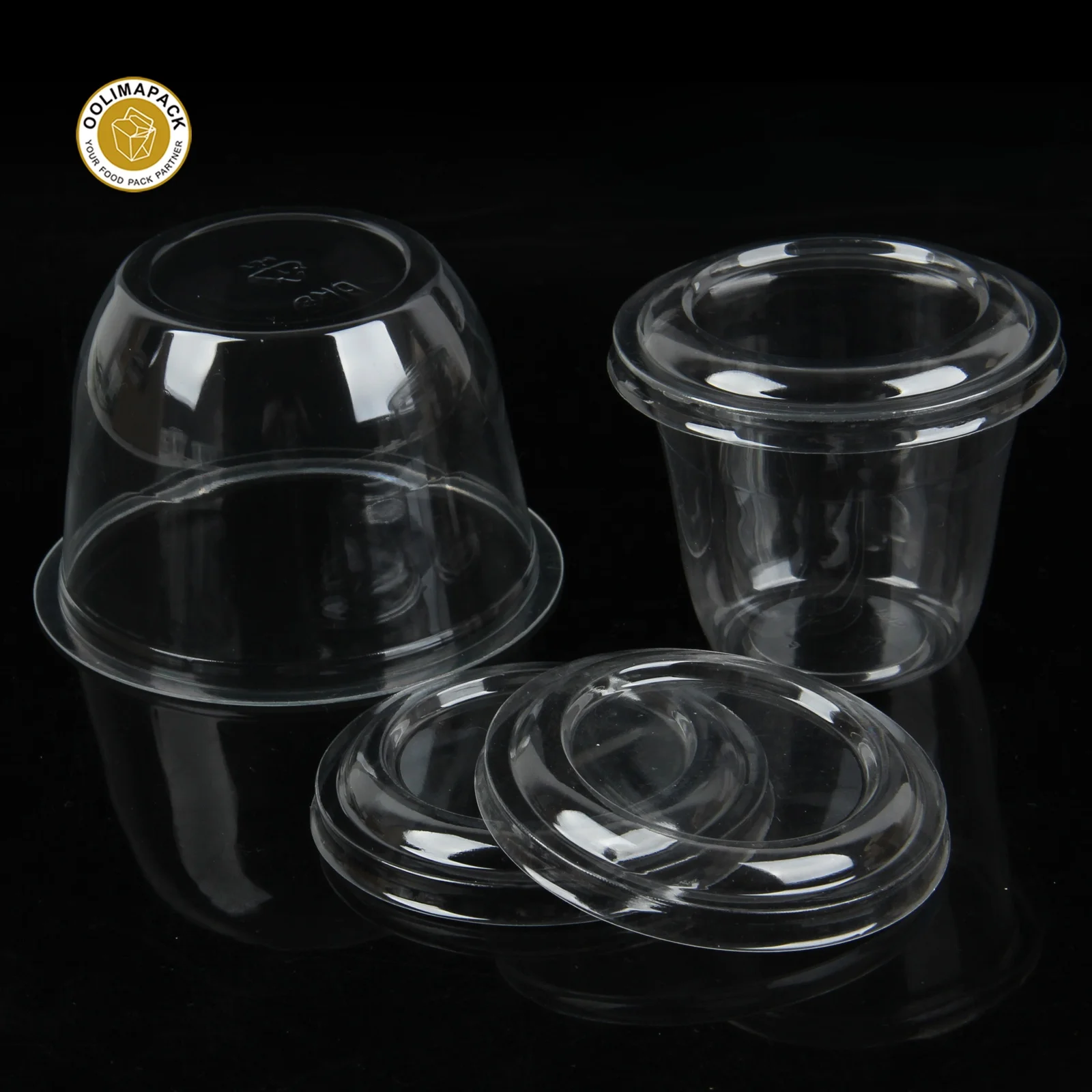 2Oz Disposable Souffle Cups 100% Natural Perfect For Condiments Small Portion Eco Friendly Paper Sauce Cup With Lid