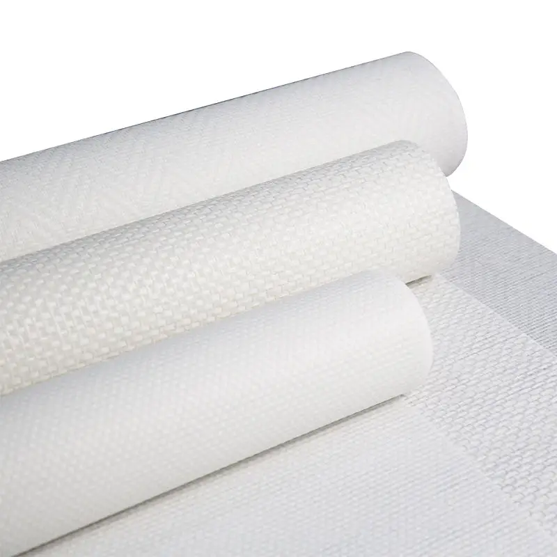 Popular textile paintable glass fiber wallpaper for wall inner decoration