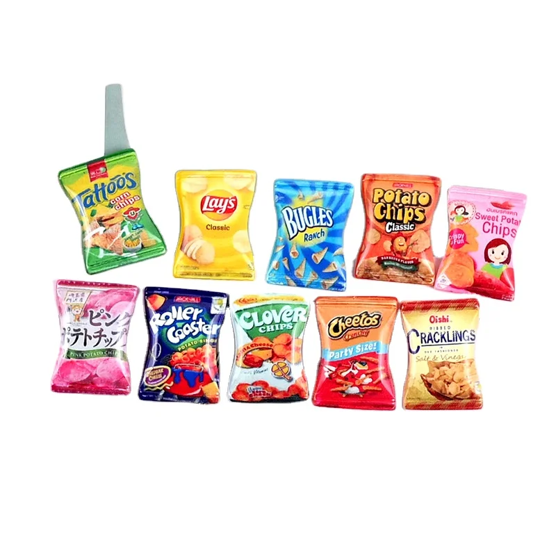 Resin simulated food potato chip mobile phone shell diy handmade hair accessories resin ornaments