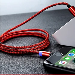 Free Shipping Best Quality Wholesale suction 2.4A Magnet Phone Charger 1M Nylon Led Magnetic Fast Charging Data Cable Micro Usb