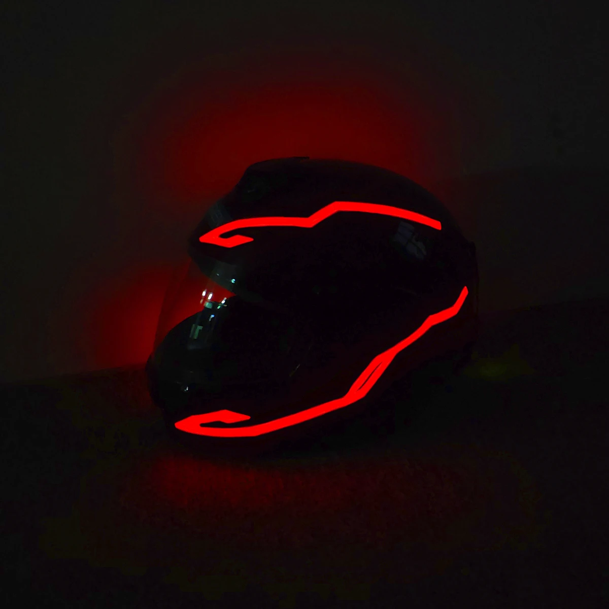 coo light led stripe for motorcycle helmet safety riding led helmet tape