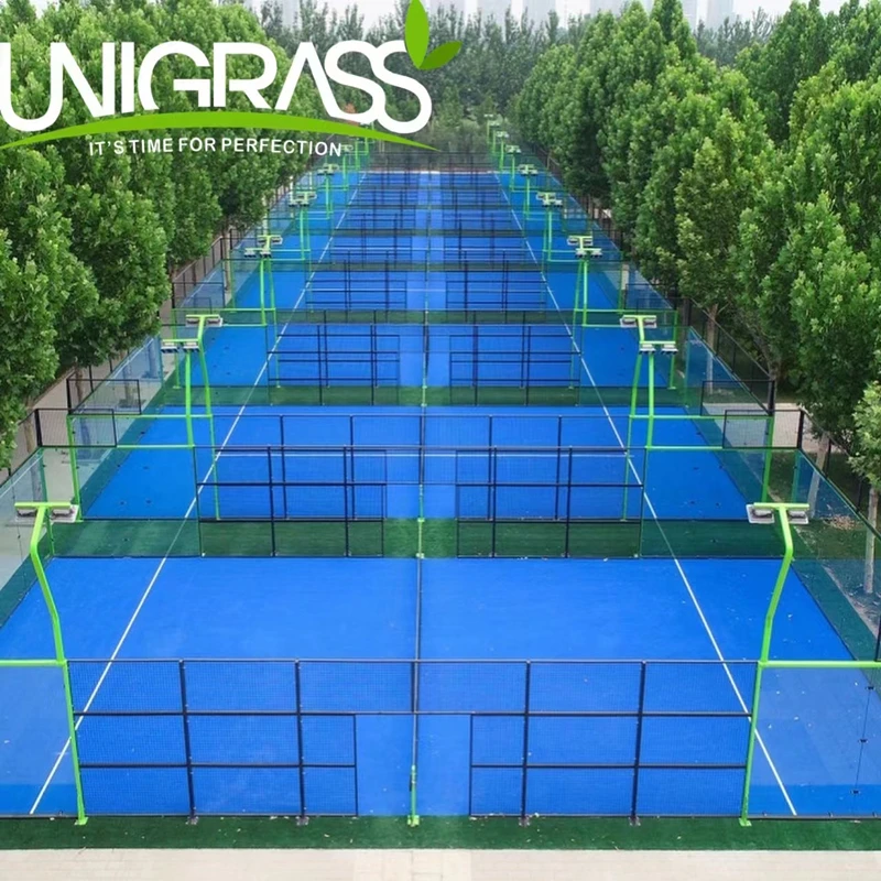 Hot Sale Panoramic Padel Tennis Courts Competitive Price Canchas De Padel Indoor Sports Made PP Steel Quality Grass Paddle Court